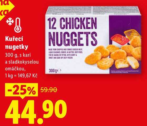 Kuřecí nugetky, 300 g