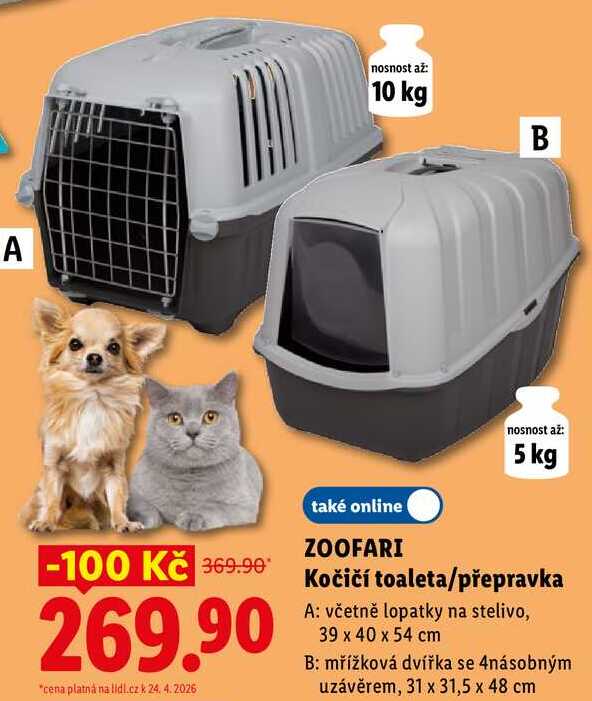 ZOOFARI Kočičí toaleta/přepravka