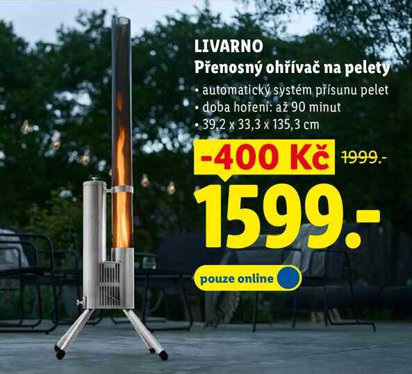 LIVARNO Přenosný ohřívač na pelety