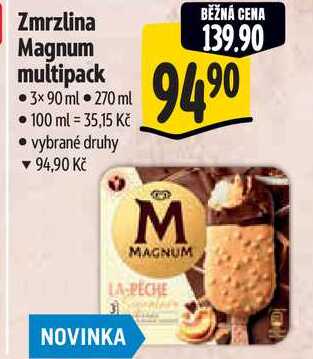 Zmrzlina Magnum multipack, 3x 90 ml