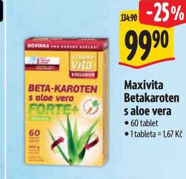 Maxivita Betakaroten s aloe vera, 60 tablet 