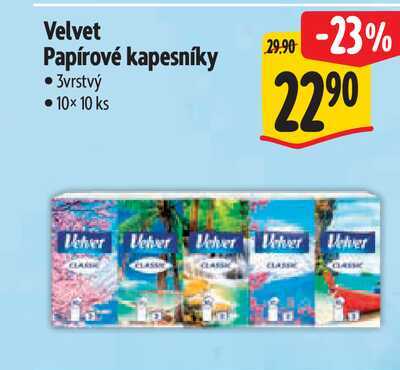 Velvet Papírové kapesníky, 10x 10 ks Albert
