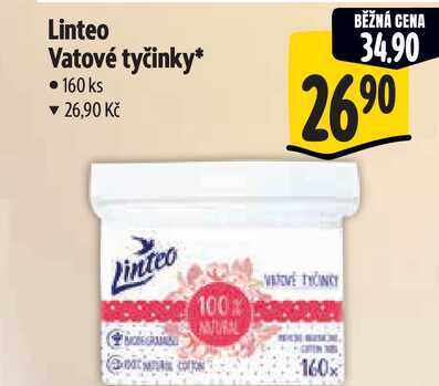 Linteo Vatové tyčinky, 160 ks 