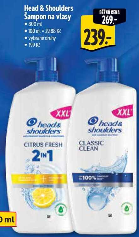 Head & Shoulders Šampon na vlasy, 800 ml Albert