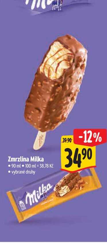 Zmrzlina Milka, 90 ml