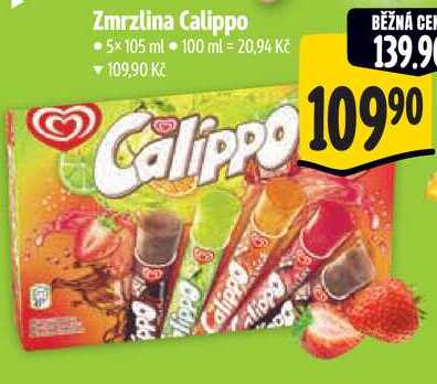 Zmrzlina Calippo, 5x 105 ml