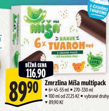 Zmrzlina Míša multipack, 6x 45-55 ml 