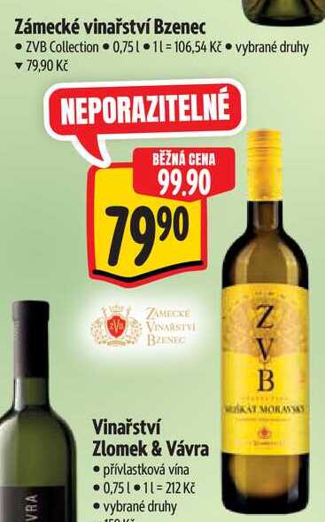 Zámecké vinařství Bzenec ZVB Collection, 0,75 l