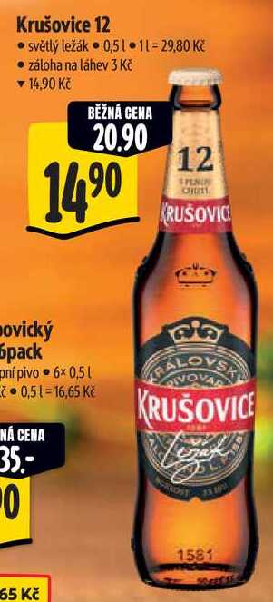 Krušovice 12, 0,5 l