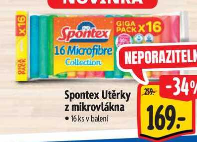 Spontex Utěrky z mikrovlákna, 16 ks 