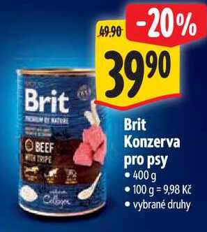 Brit Konzerva pro psy, 400 g