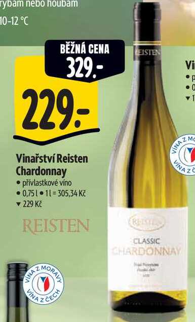 Vinařství Reisten Chardonnay, 0,75 l