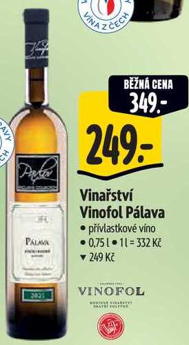Vinařství Vinofol Pálava, 0,75l