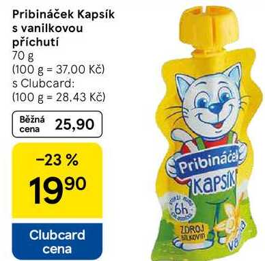 Pribináček Kapsík s vanilkovou příchutí, 70 g 