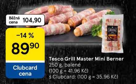 Tesco Grill Master Mini Berner, 250 g