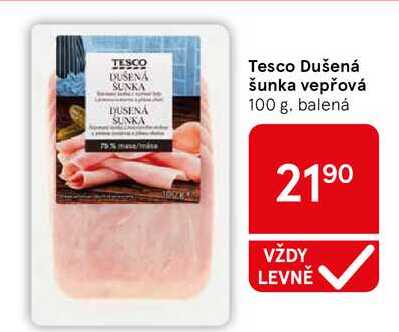 Tesco Dušená šunka vepřová, 100 g 
