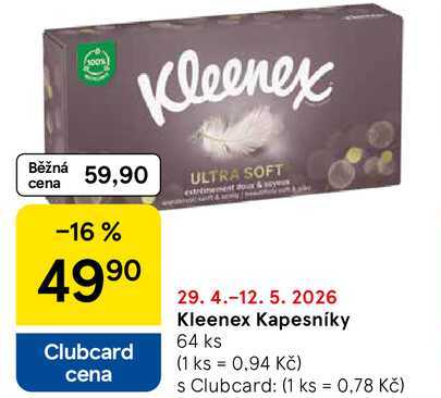 Kleenex Kapesníky, 64 ks 