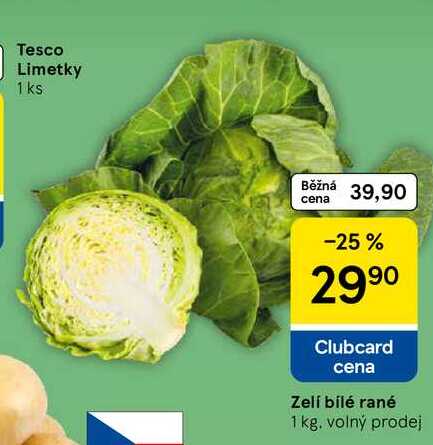 Zelí bílé rané, 1 kg 