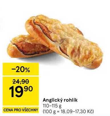 Anglický rohlík, 110-115 g 