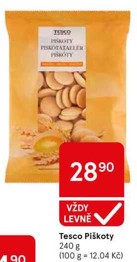 Tesco Piškoty, 240 g  