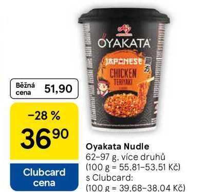 Oyakata Nudle, 62-97 g, více druhů  