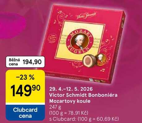 Victor Schmidt Bonboniéra Mozartovy koule, 247 g