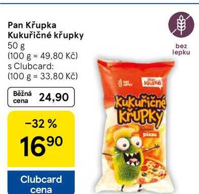 Pan Křupka Kukuřičné křupky, 50 g Tesco