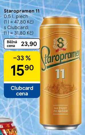 Staropramen 11, 0.5 1, plech 