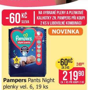 Pampers Pants Night plenky vel. 6, 19 ks 
