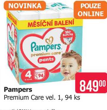 Pampers Premium Care vel. 1, 94 ks Teta drogerie