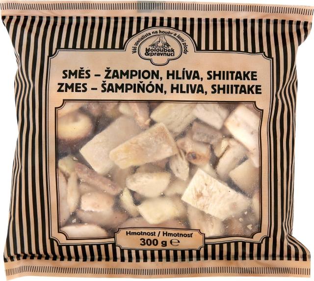Holoubek & pravnuci Směs hub žampion, hlíva, shiitake