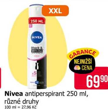 Nivea antiperspirant 250 ml Teta drogerie