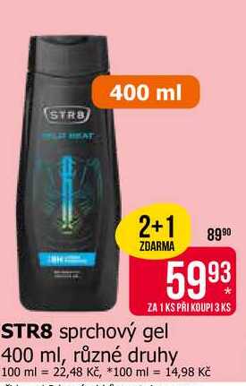 STR8 sprchový gel, vybrané druhy 400ml Teta drogerie