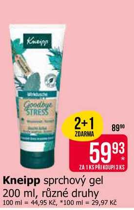 Kneipp sprchový gel 200 ml, různé druhy