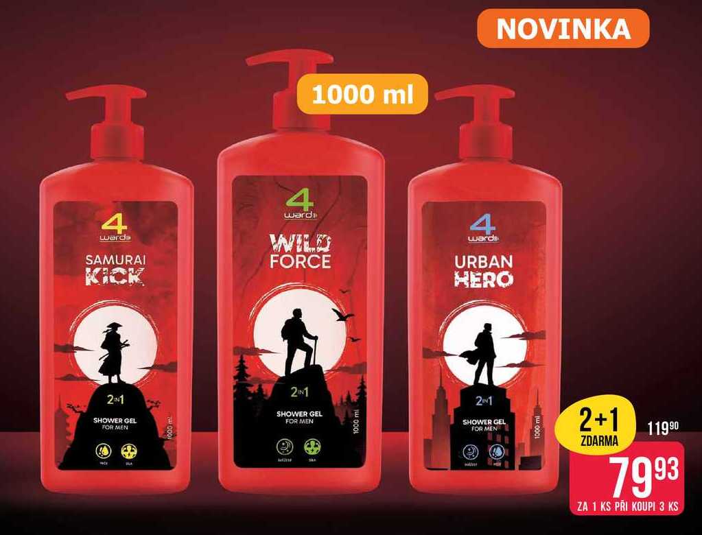 4 wards sprchový gel 1000ml