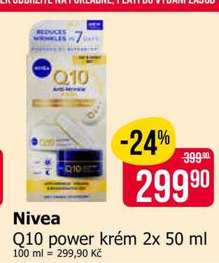 Nivea Q10 power krém 2x 50 ml Teta drogerie