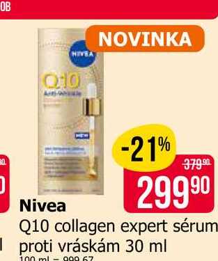 Nivea Q10 collagen expert sérum proti vráskám 30 ml Teta drogerie