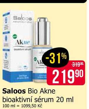 Saloos Bio Akne bioaktivní sérum 20 ml Teta drogerie