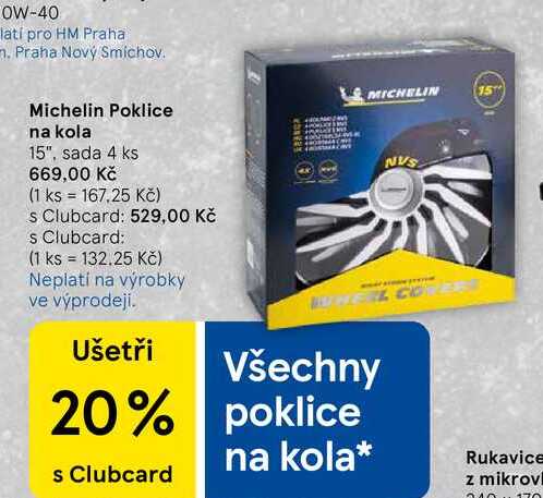 Michelin Poklice na kola 15", sada 4 ks 