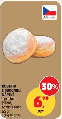 KOBLIHA S OVOCNOU NÁPLNÍ s příchutí  jahod, 65 g 