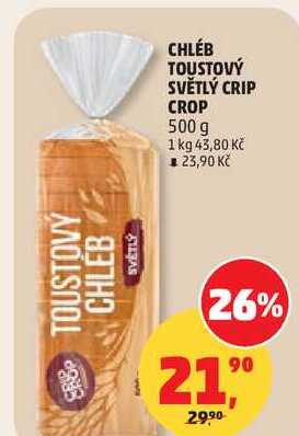 CHLÉB TOUSTOVÝ SVĚTLÝ CRIP CROP, 500 g 
