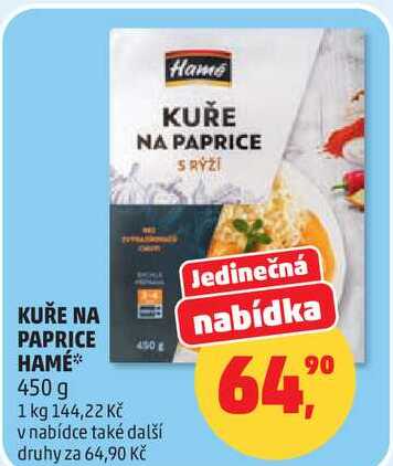 KUŘE NA PAPRICE HAMÉ, 450 g 