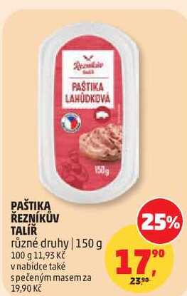 PAŠTIKA ŘEZNÍKŮV TALÍŘ, 150g 