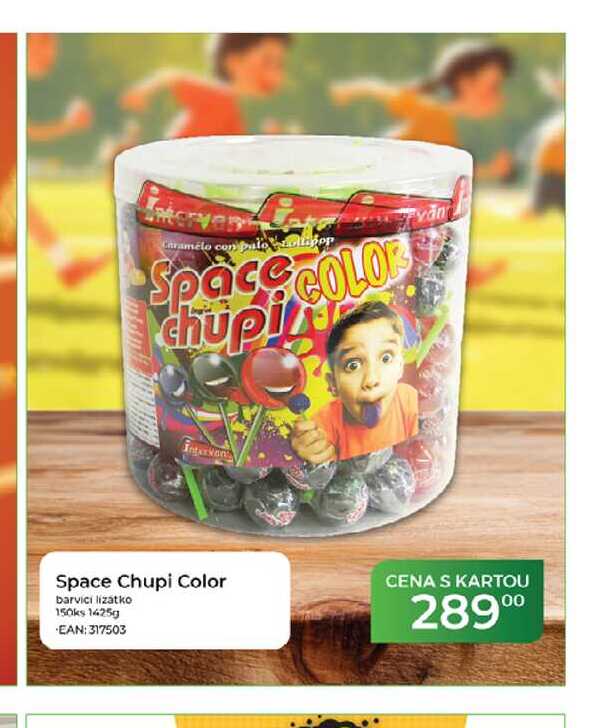 Space Chupi Color barvici lizatko 150ks 1425g  