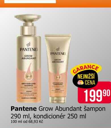 Pantene Grow Abundant šampon 290 ml, kondicionér 250 ml 