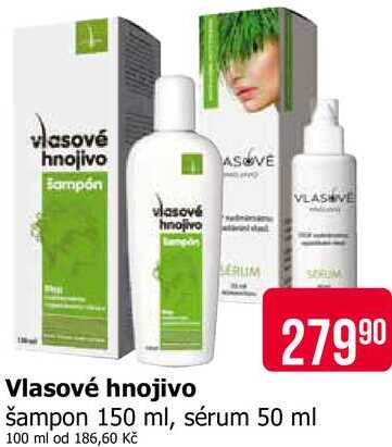 Vlasové hnojivo šampon 150 ml, sérum 50 ml 