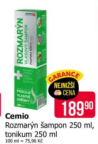 Cemio Rozmarýn šampon 250 ml, tonikum 250 ml Teta drogerie