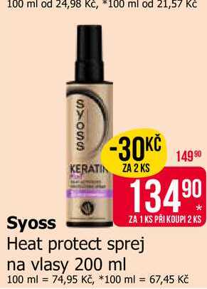 Syoss Heat protect sprej na vlasy 200 ml Teta drogerie