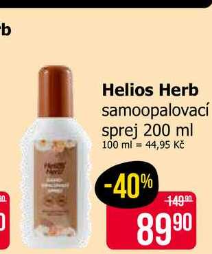 Helios Herb samoopalovací sprej 200 ml Teta drogerie