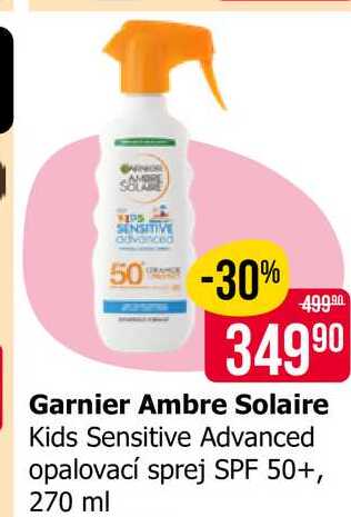 Garnier Ambre Solaire Kids Sensitive Advanced opalovací sprej SPF 50+, 270 ml Teta drogerie